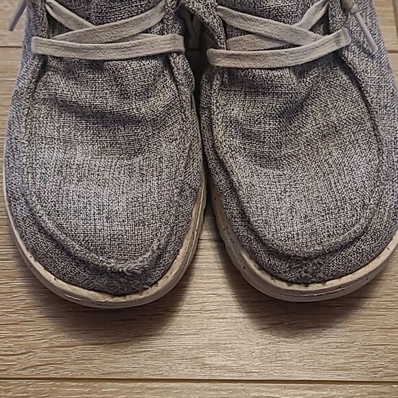 Hey dude size 7 Wendy shoes linen gray boho slip on comfy cozy y2k - Picture 2 of 14